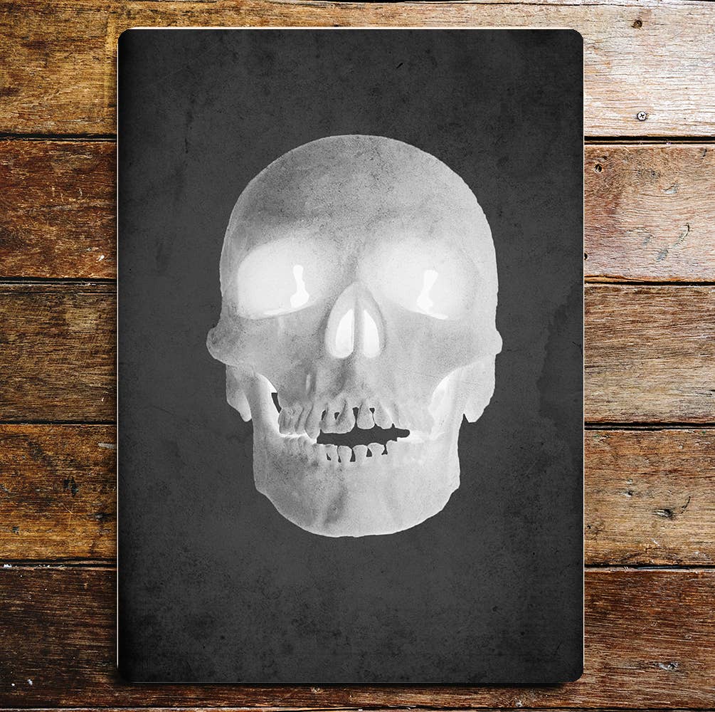Skull Head Halloween Metal Wall Sign