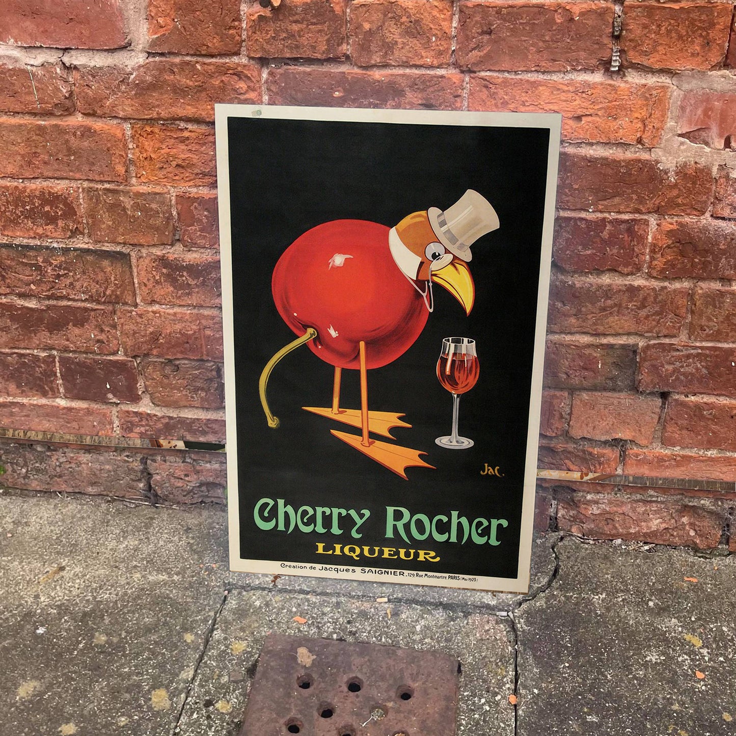 Cherry Rocher Liqueur Drink | Metal Advertising Wall Sign