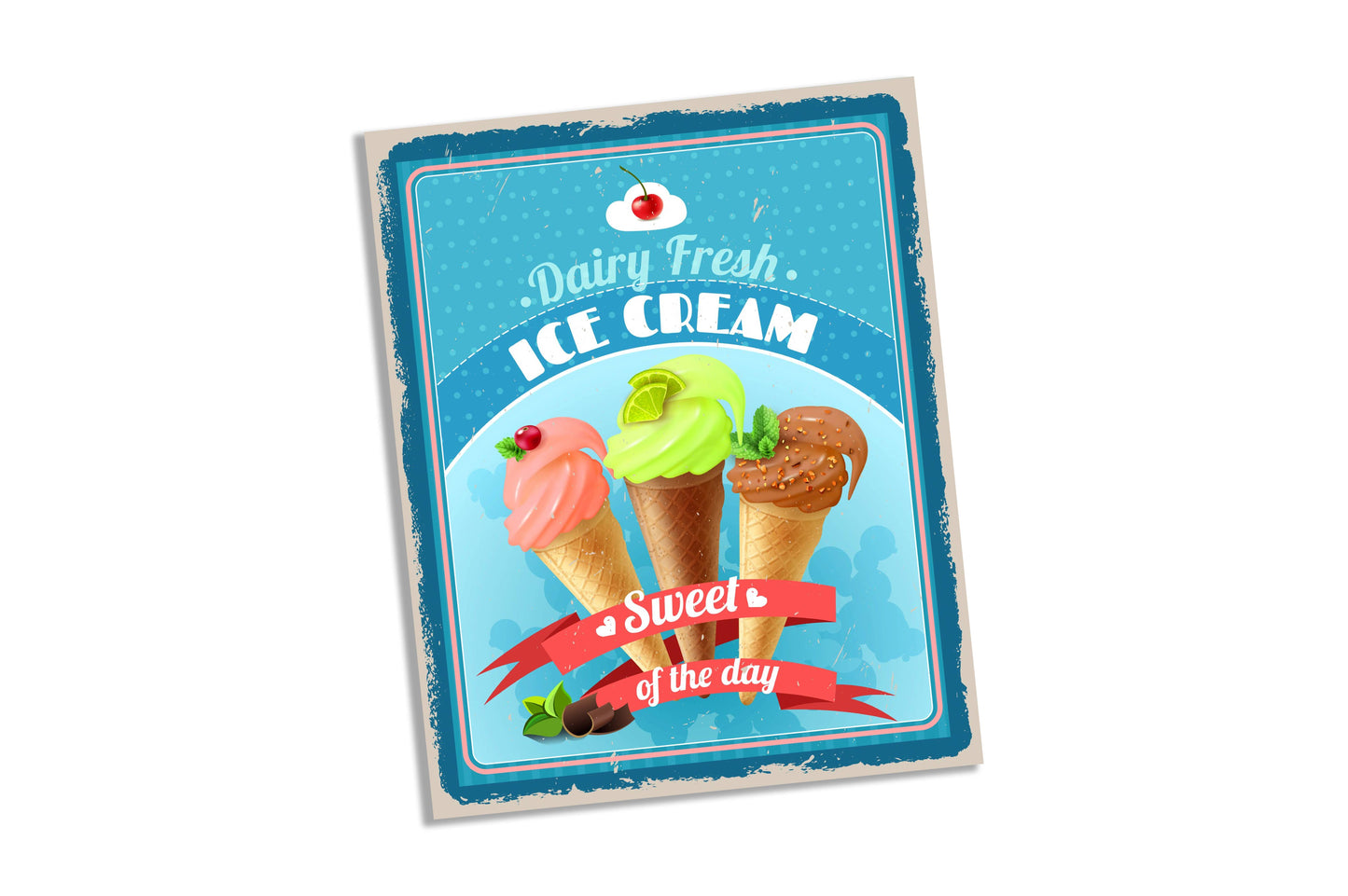 Dairy Fresh Ice cream | Metal Sign Food Plaque