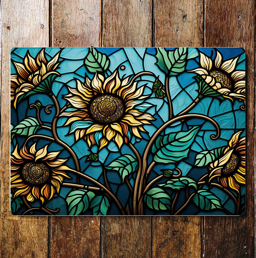 Sunflower art Metal Sign Plaque