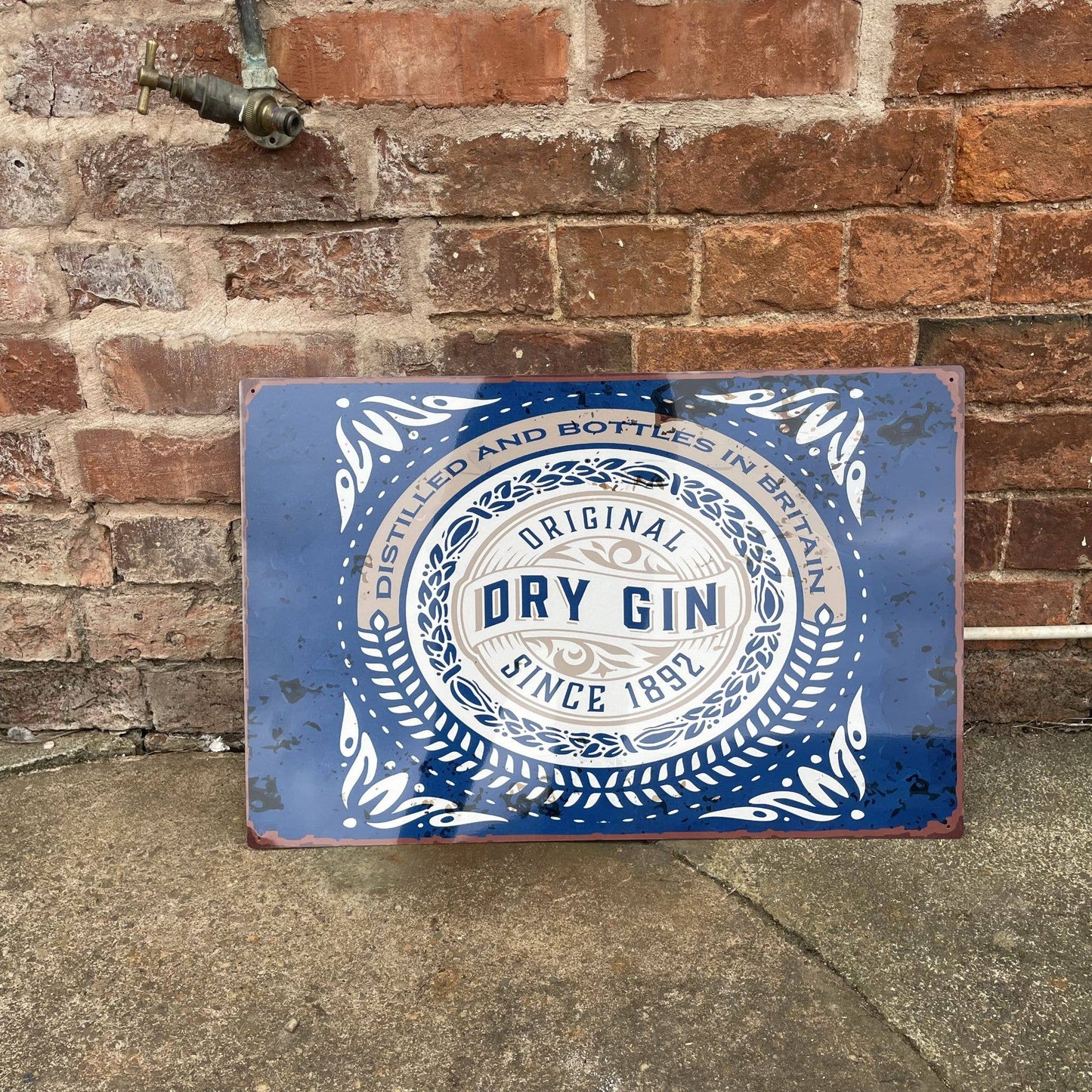 Dry Gin Bar Tin Sign | Metal Sign Plaque