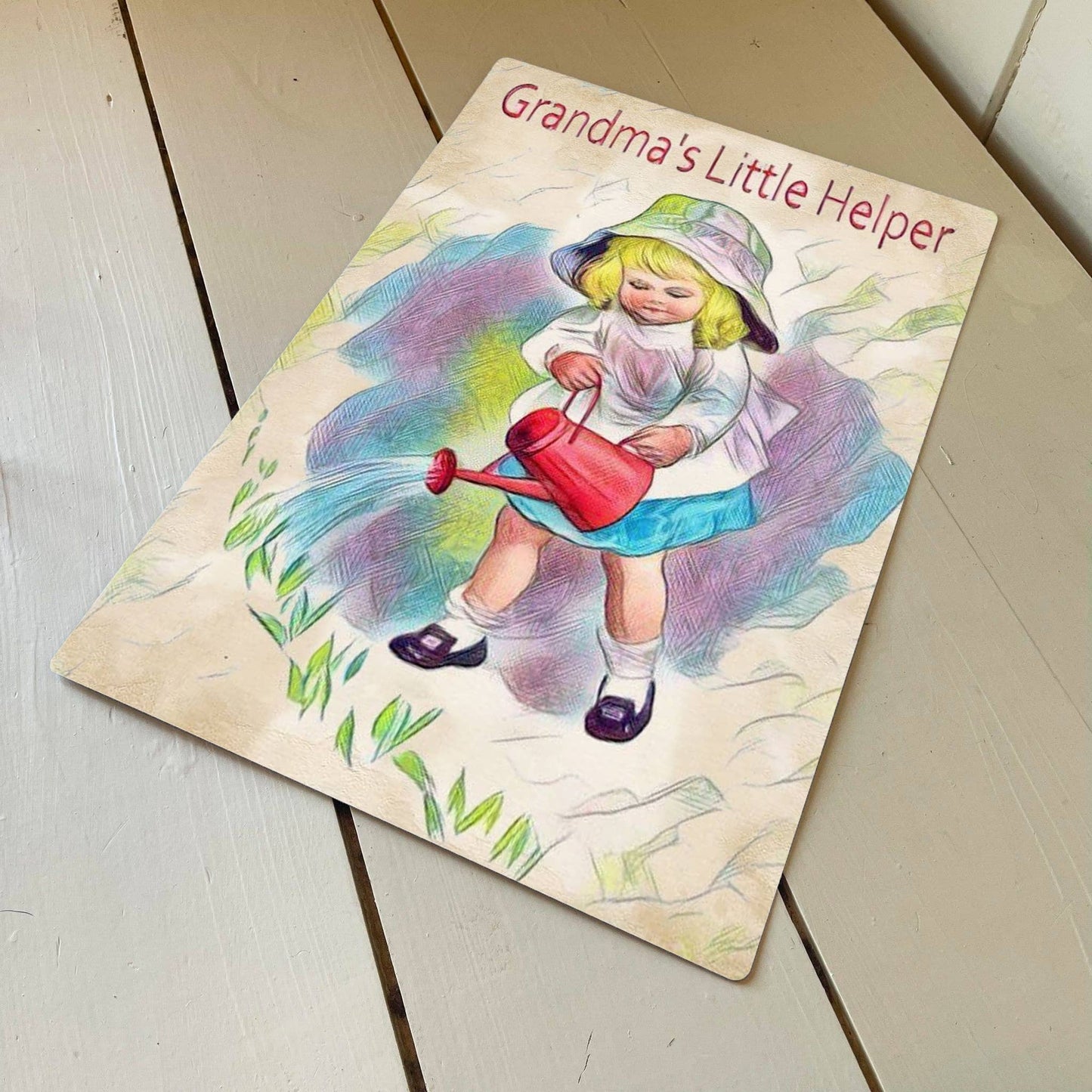Grandma's Little Helper | Metal Wall Sign