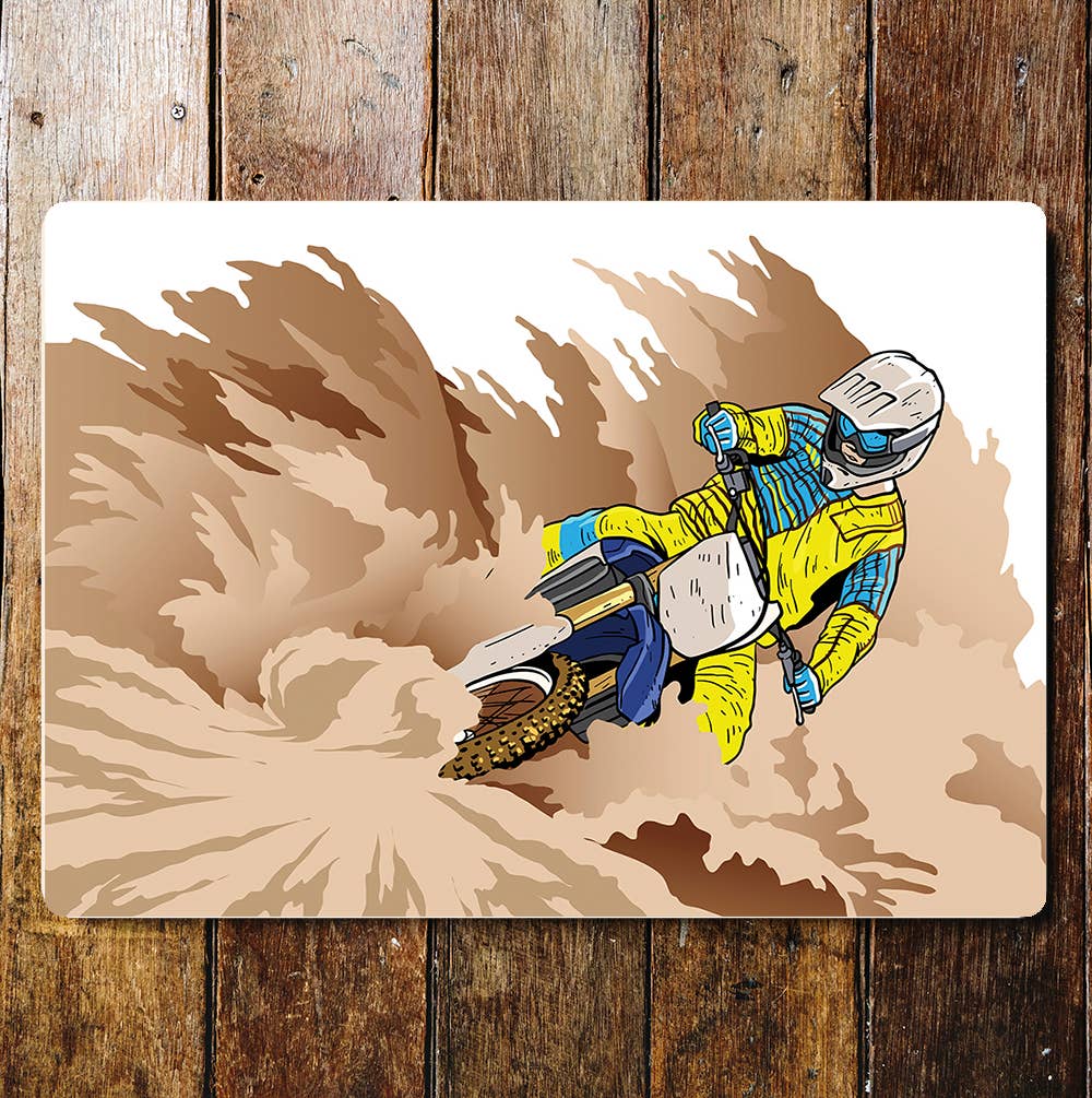 Motocross Motorbike Dirt Bike Mud | Metal Sign Plaque