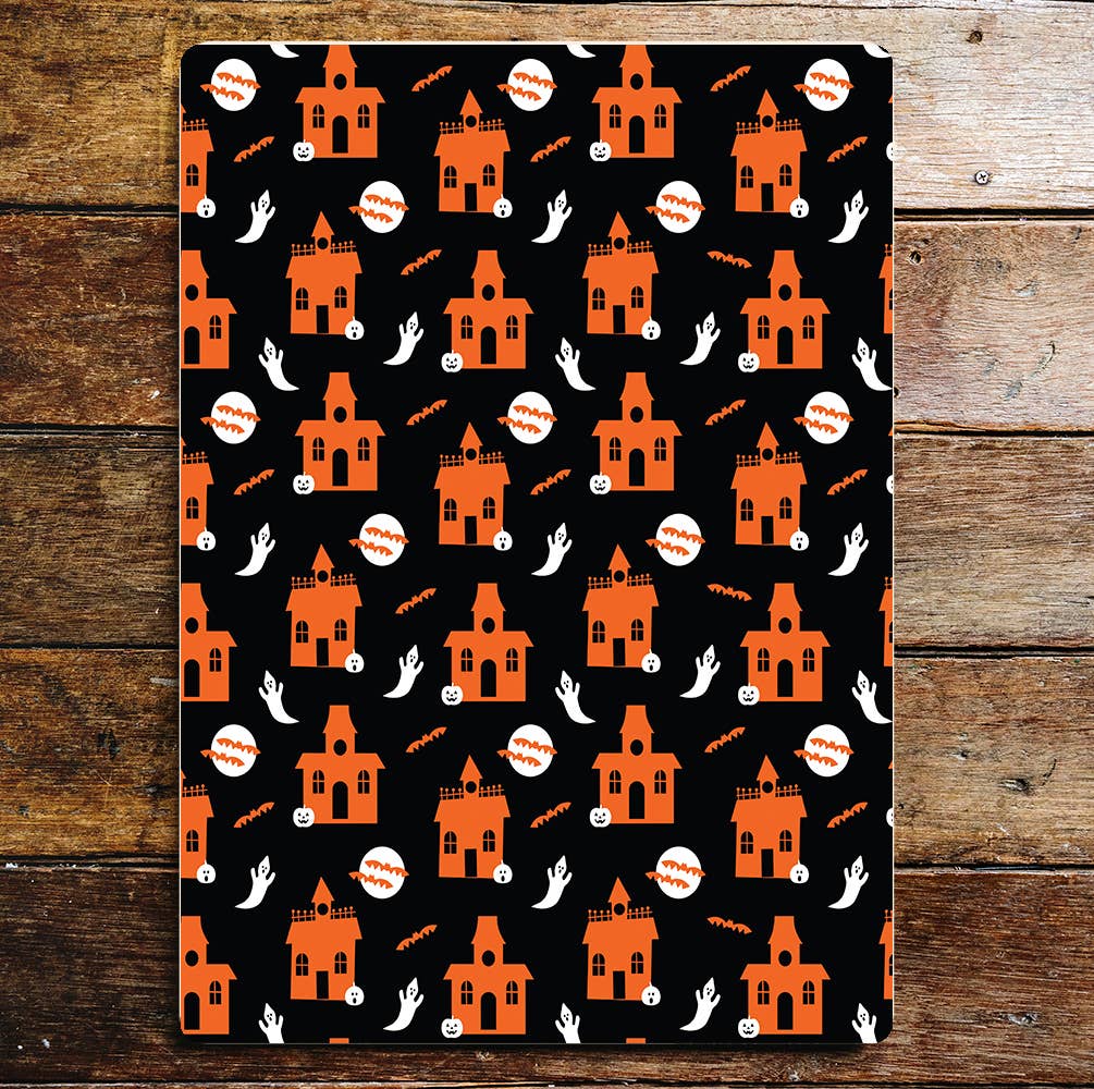 Halloween House Art | Metal Sign Plaque