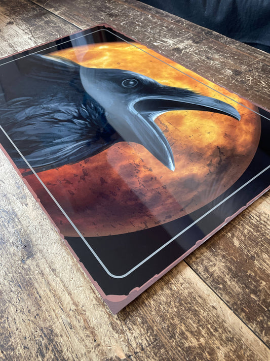 Halloween Raven Moon | Metal Vintage Wall Sign