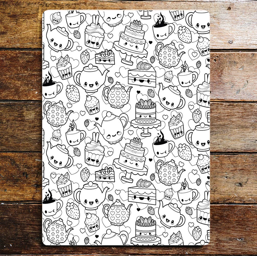 Tea and cakes fun wall art Metal Sign Plaque