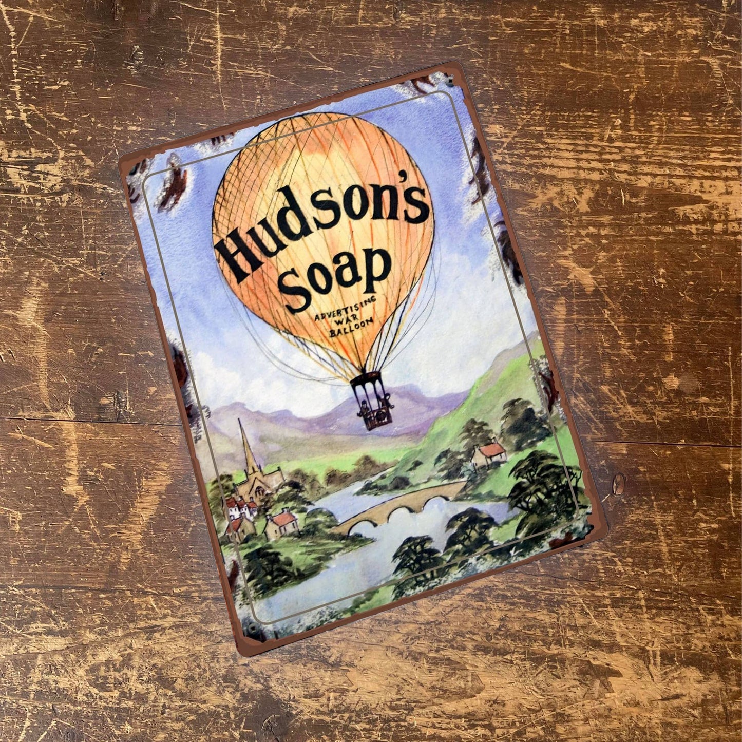 Hudson Soap Balloon | Metal Advertising Wall Sign