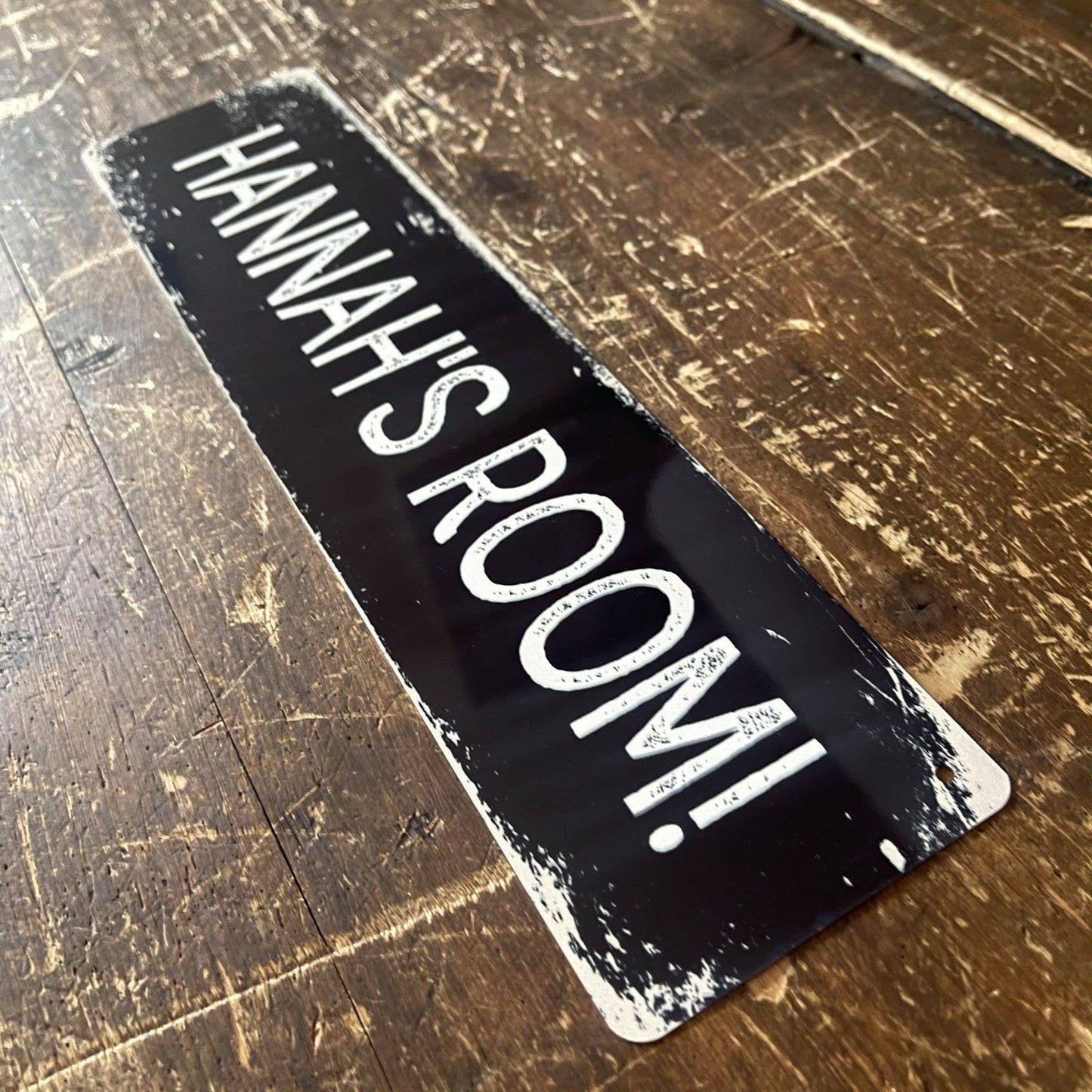 Personalised Custom Your Any Text Metal Long Sign Plaque