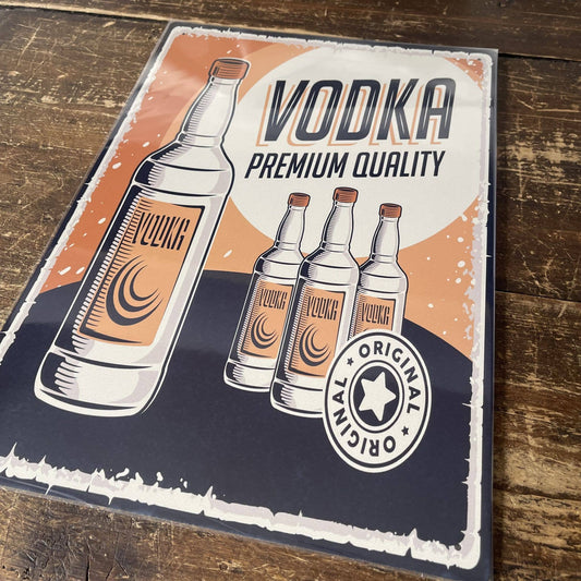 Vodka Bar Retro Tin Sign | Metal Sign Plaque