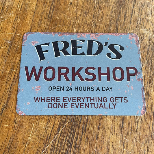 Workshop Personalised | Metal Wall Sign