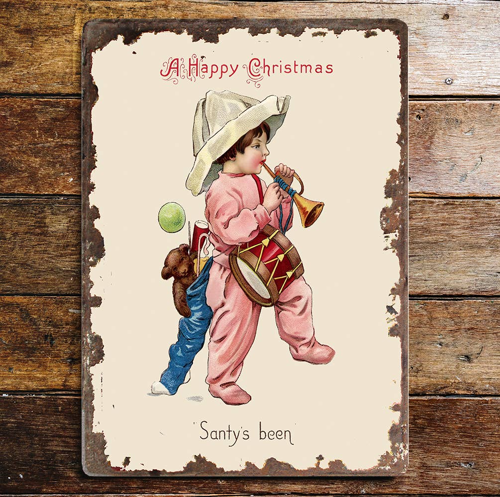 Vintage Santa been Boy Christmas | Metal Vintage Wall Sign