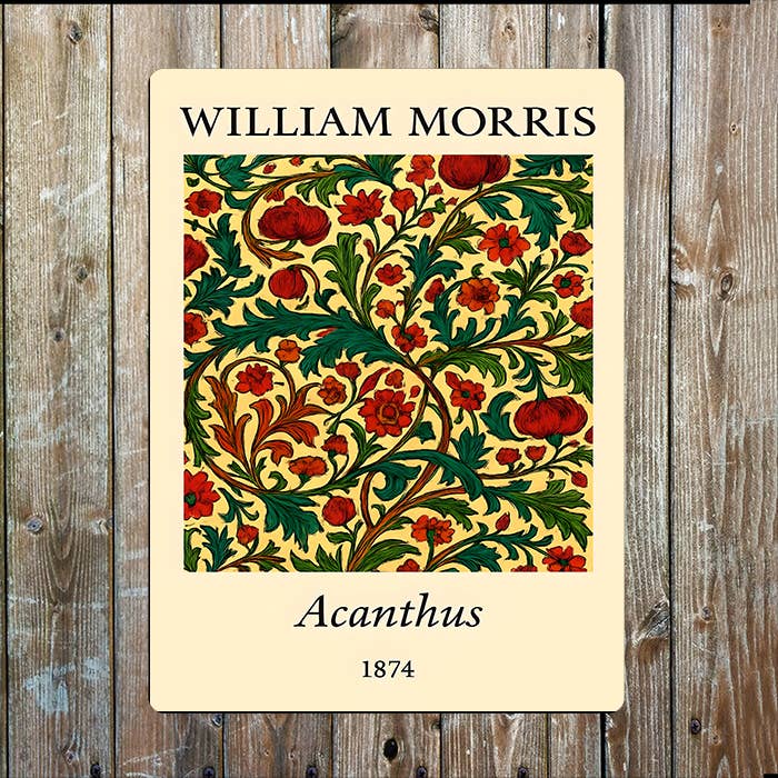 Vintage William Morris Acanthus | Metal Sign Plaque