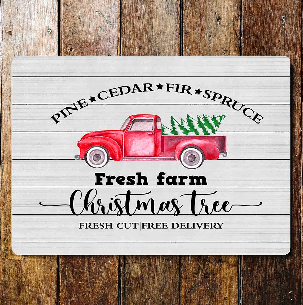 fresh farm Christmas tree Wall | Metal Sign Plaque