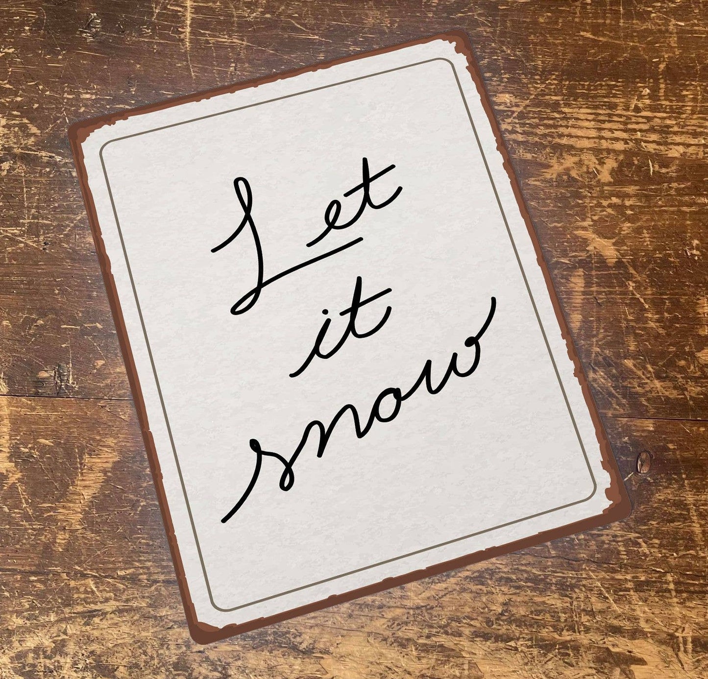 let It Snow Christmas | Metal Vintage Wall Sign