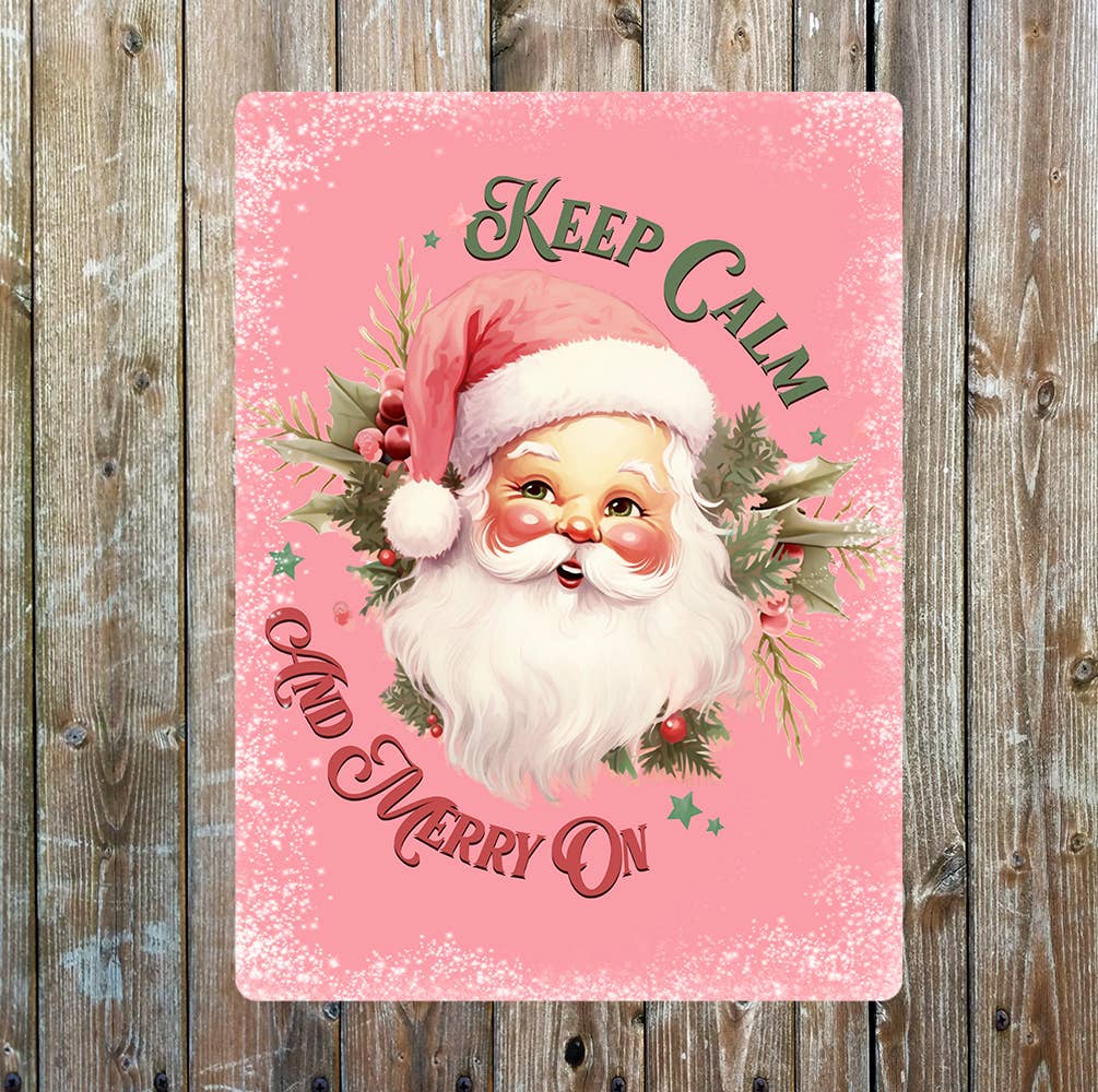 Keep Calm And Merry On Christmas | Metal Sign Plaque