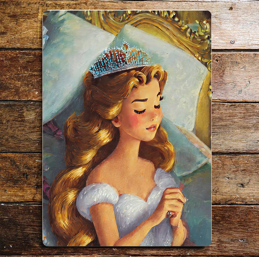 Dreaming Princess art | Metal Wall Sign