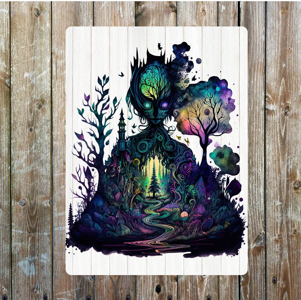 Fantasy tree art lifestyle | Metal Sign Plaque