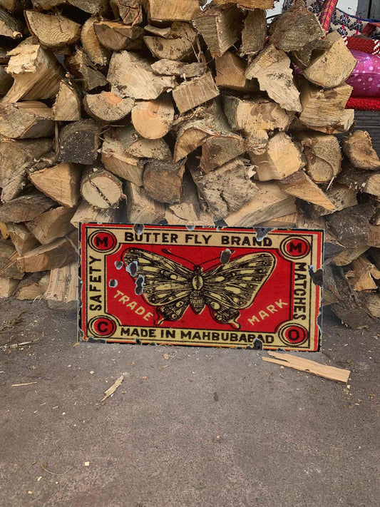 Butterfly Matches | Metal Sign