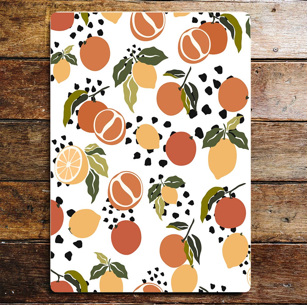 Orange and lemon slices kitchen | Metal Wall Sign