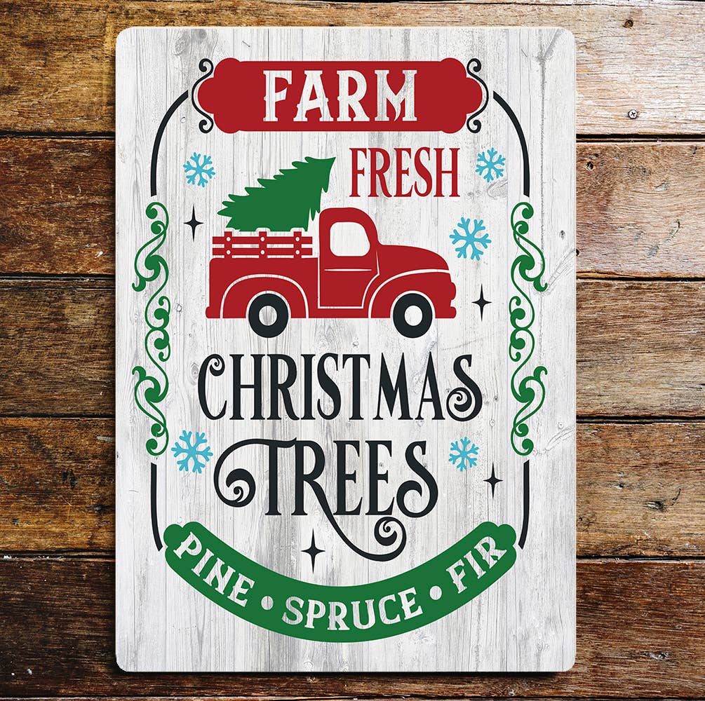 Christmas Trees Farm Retail Notice | Metal Sign Plaque