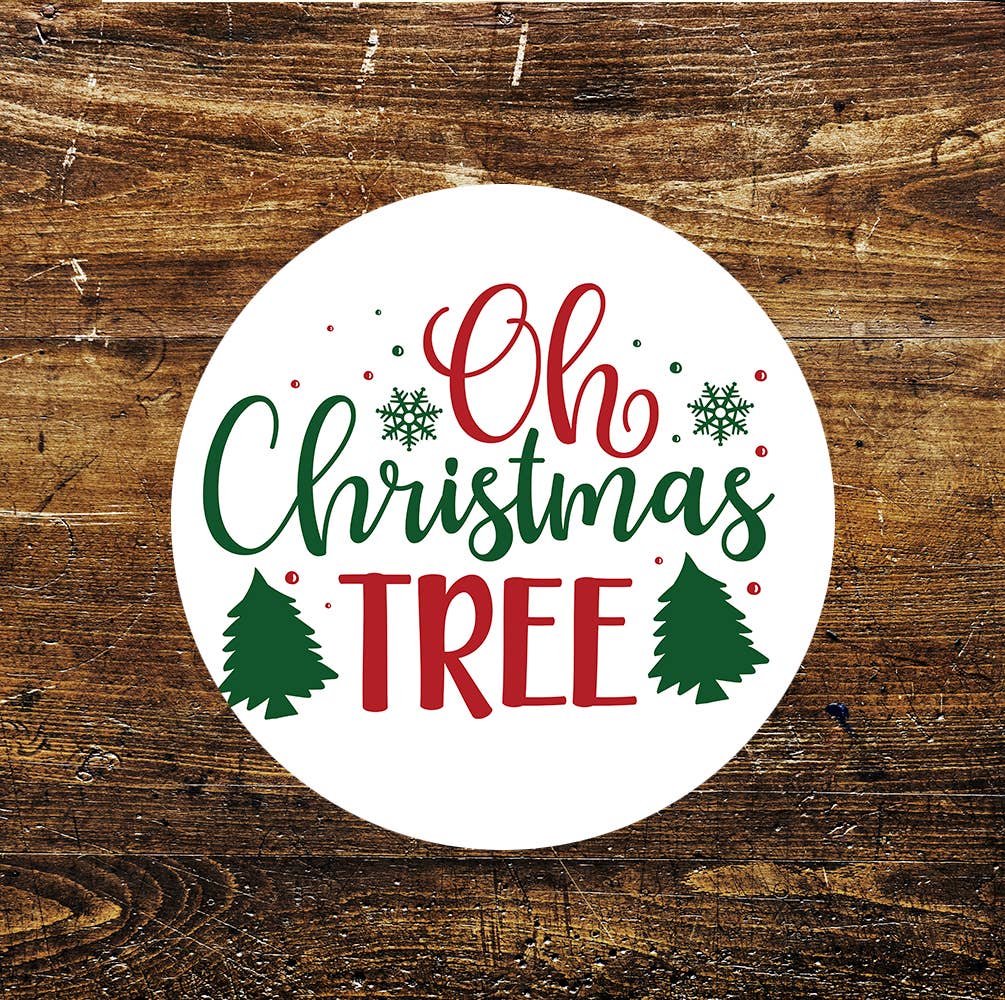 oh Christmas tree Circle Metal Sign