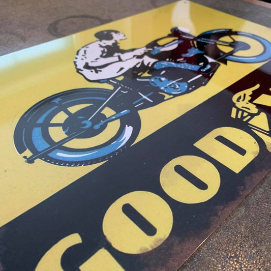 Good Year Tyres Motorbike | Metal Advertising Wall Sign