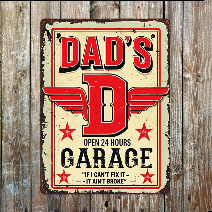 Dad's Garage Vintage | Father's Day | Metal Sign Plaque