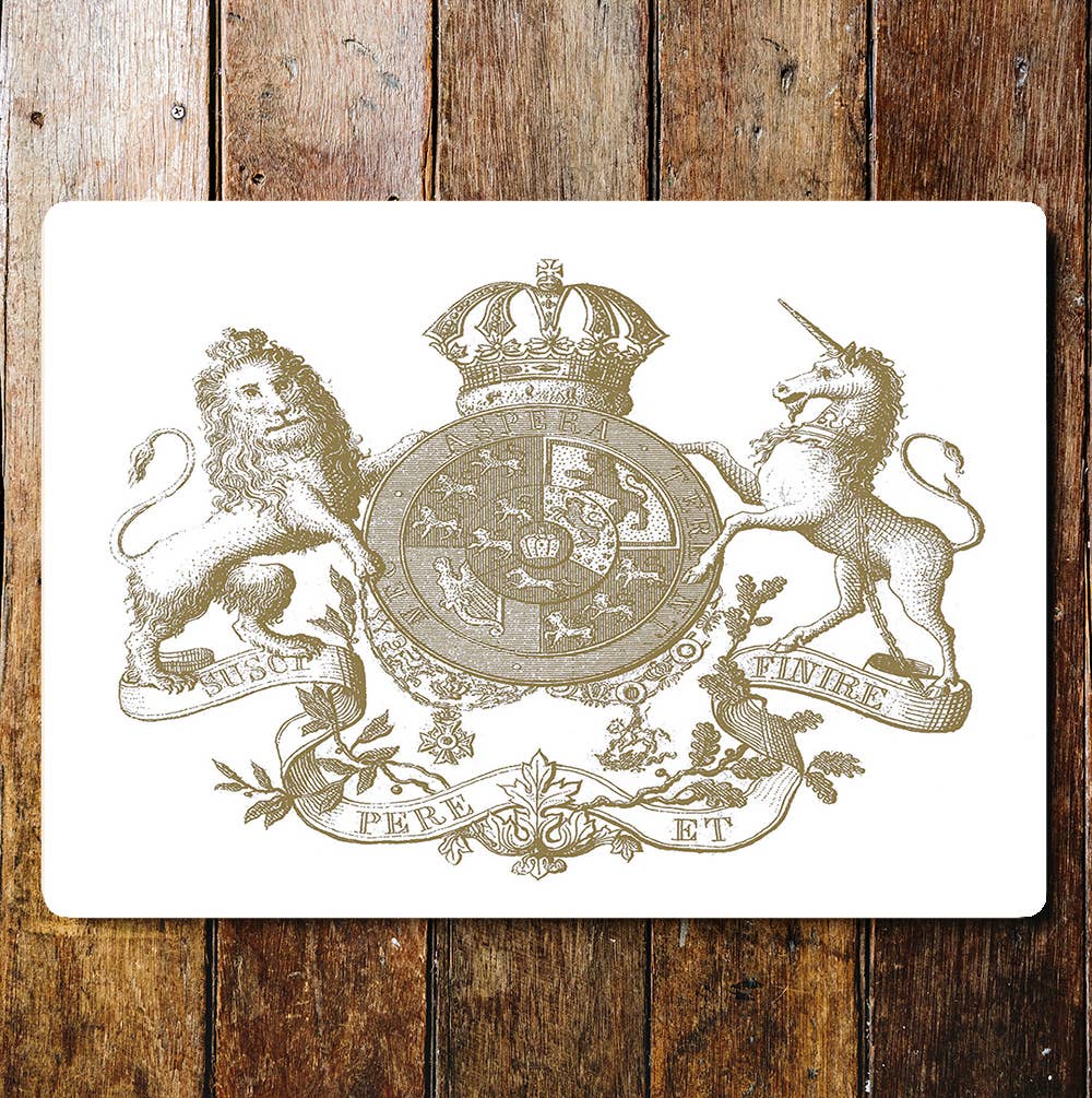Coat Of Arms Susci Pere Et Finire Lions | Metal Sign Plaque