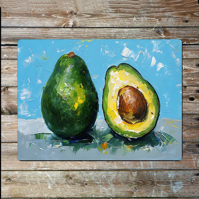 Painting style Two Avocados Metal Sign Plaque
