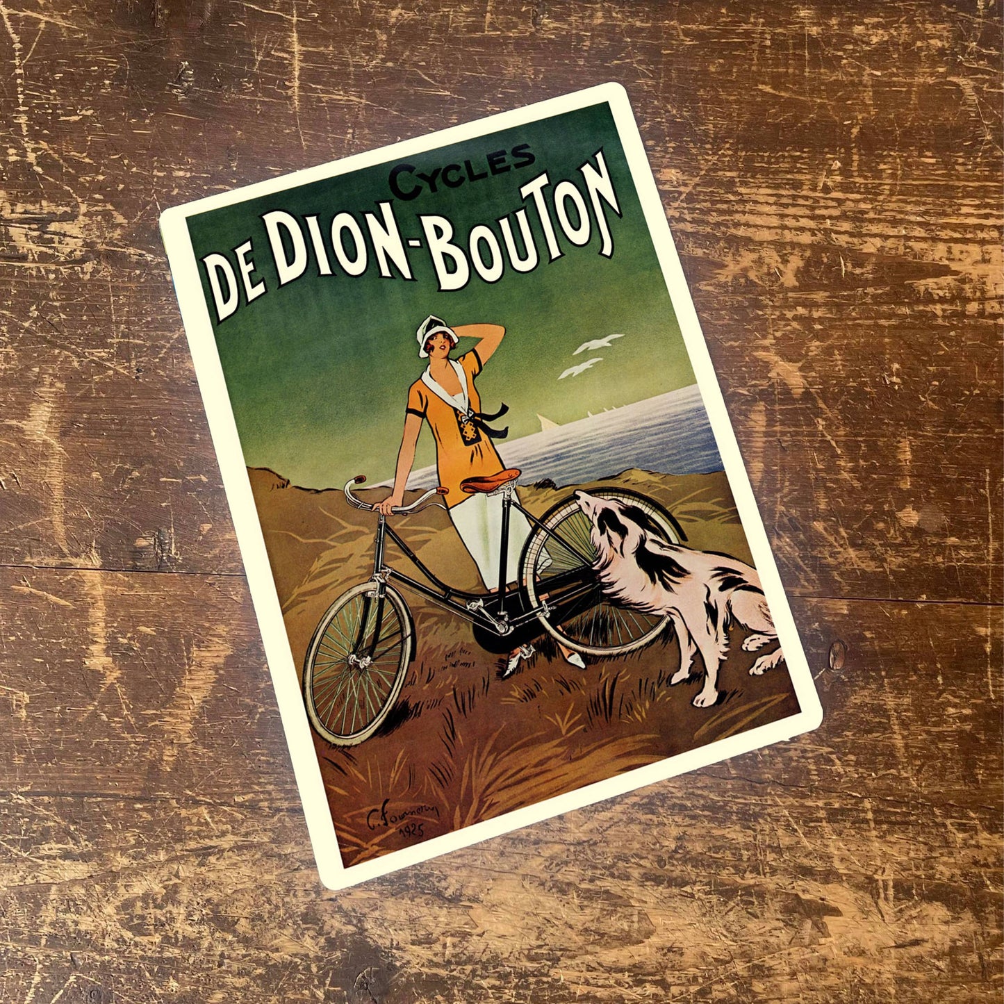 Cycles De Dion Bouton Dog | Metal Art Wall Sign