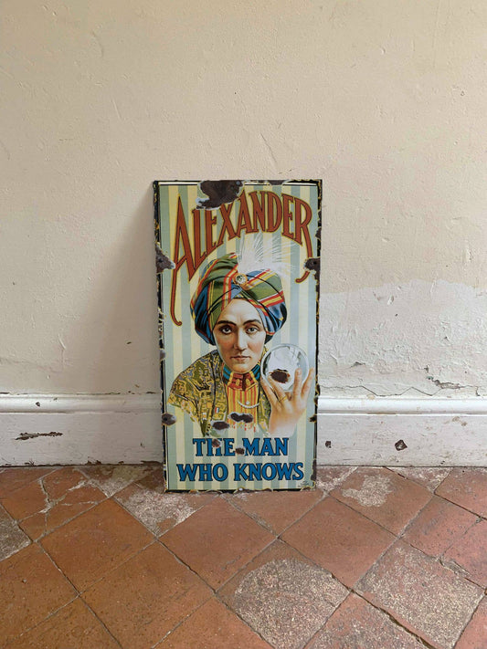 Alexander The Great The Man who Knows | Metal Sign