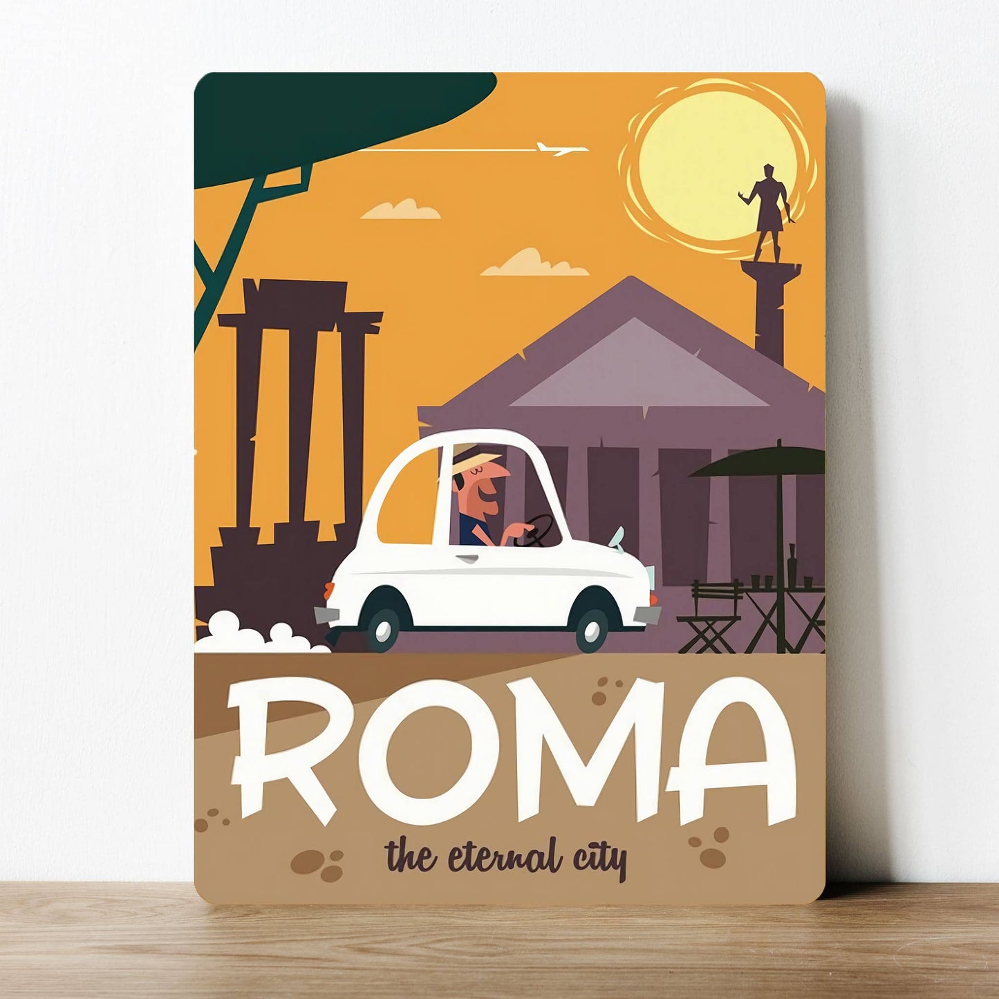 Roma travel Italy Metal Sign Plaque