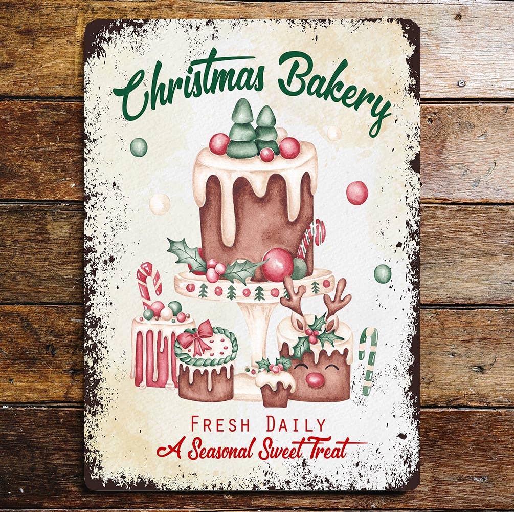 Christmas Bakery Traditional Wall | Metal Sign Plaque