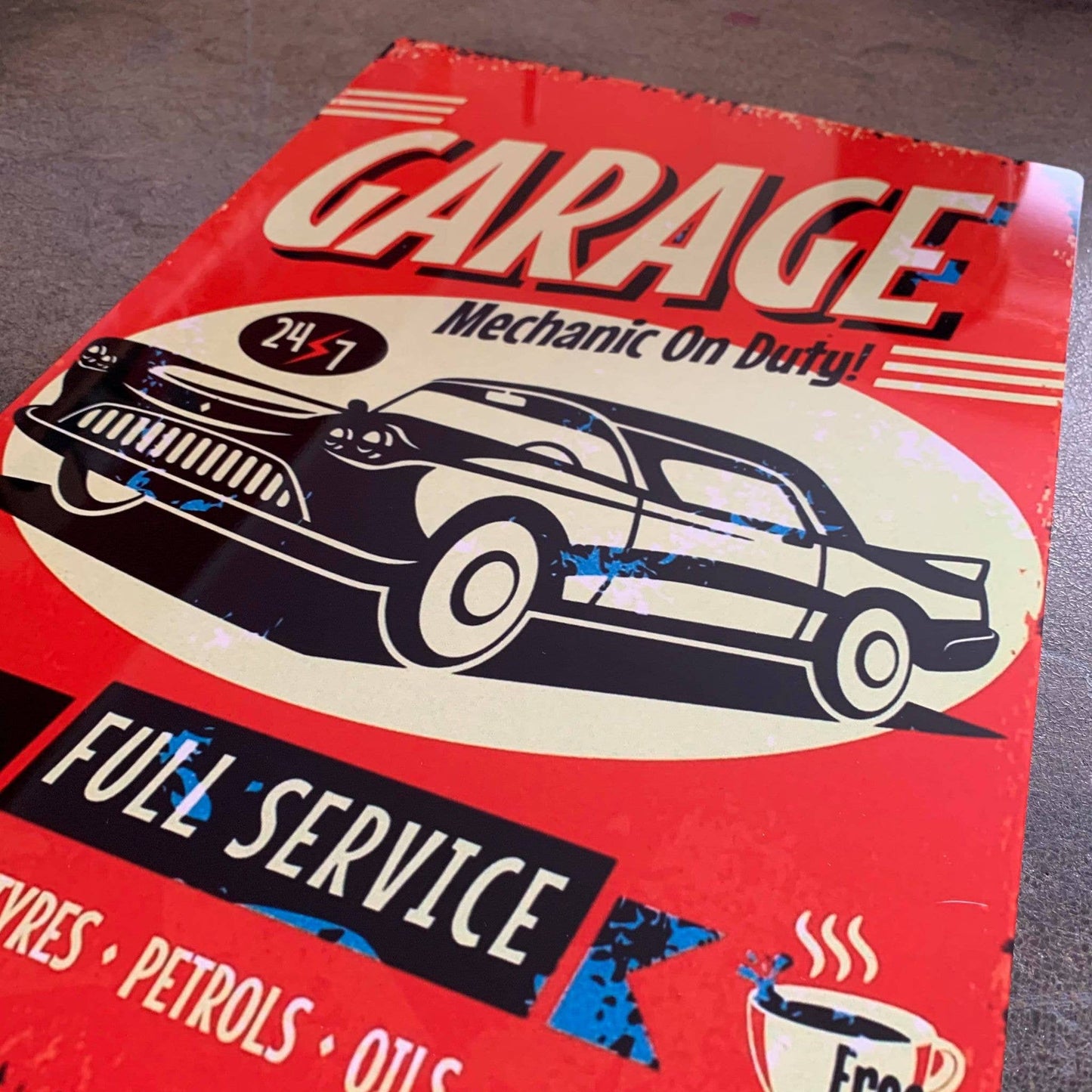 Garage Mechanic On Duty | Metal Retro Wall Sign