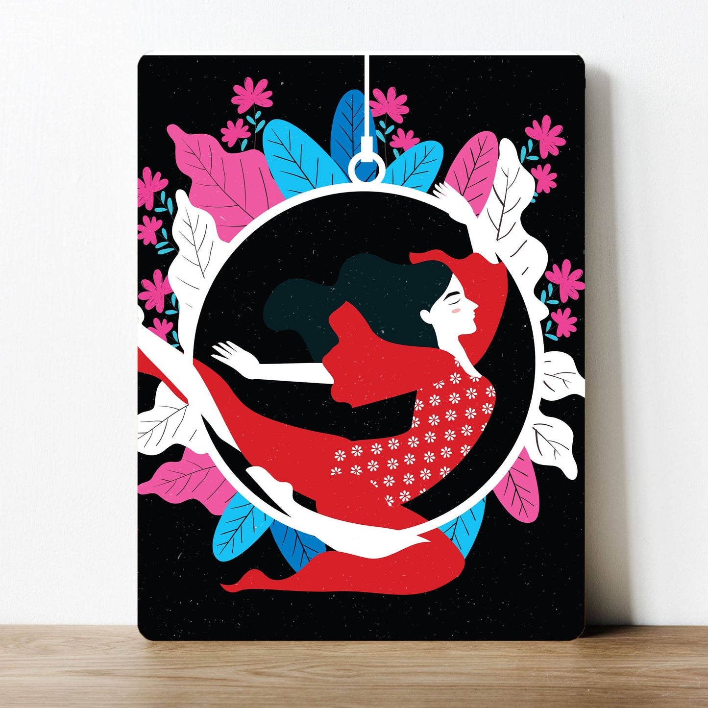 Yoga Acrobatics Black Dance | Metal Sign Plaque