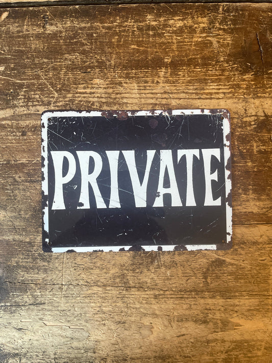 Private Metal Advertising Wall Sign