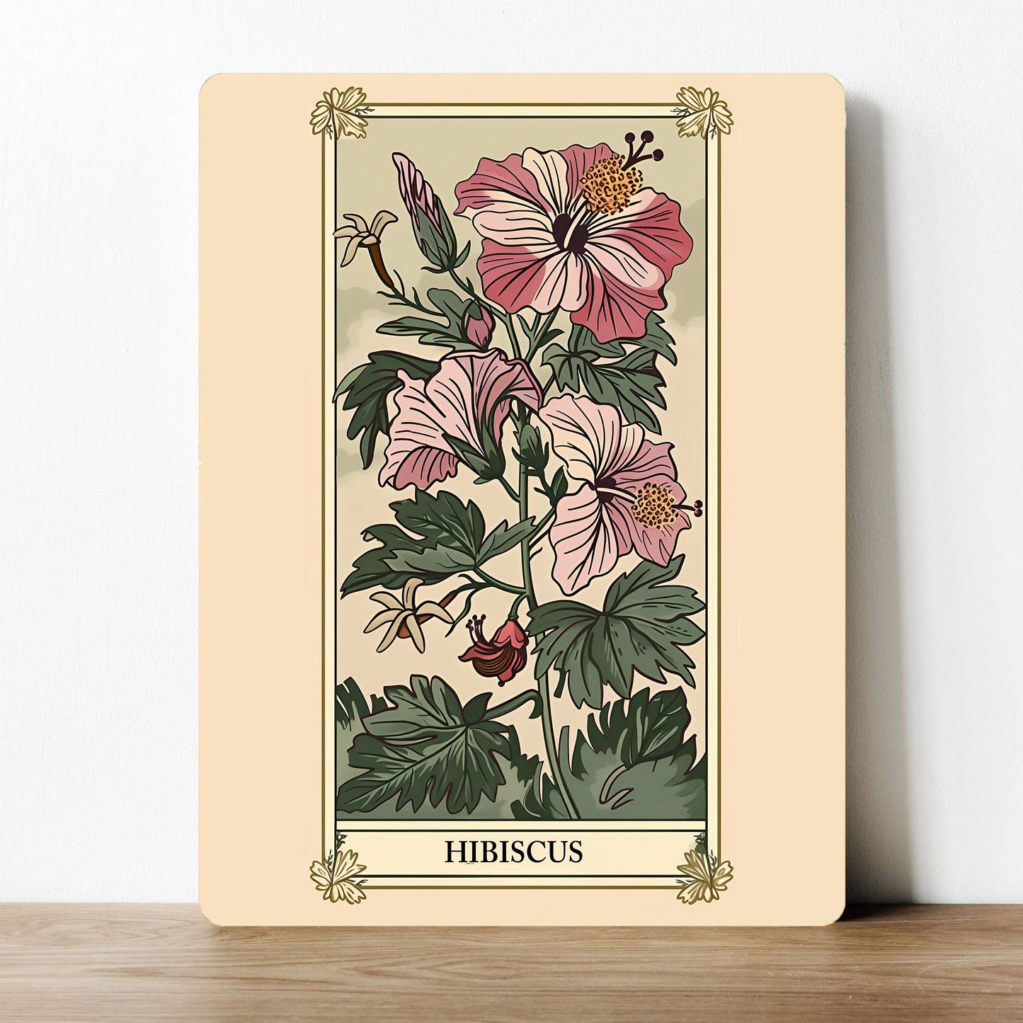 Hibiscus Flower Vintage | Metal Sign Plaque