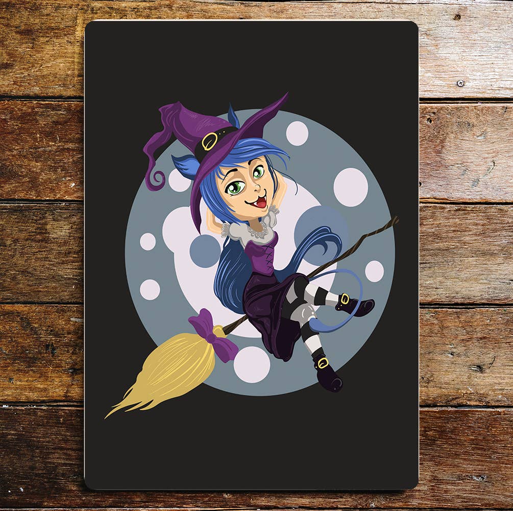 Halloween cat woman | Metal Sign Plaque