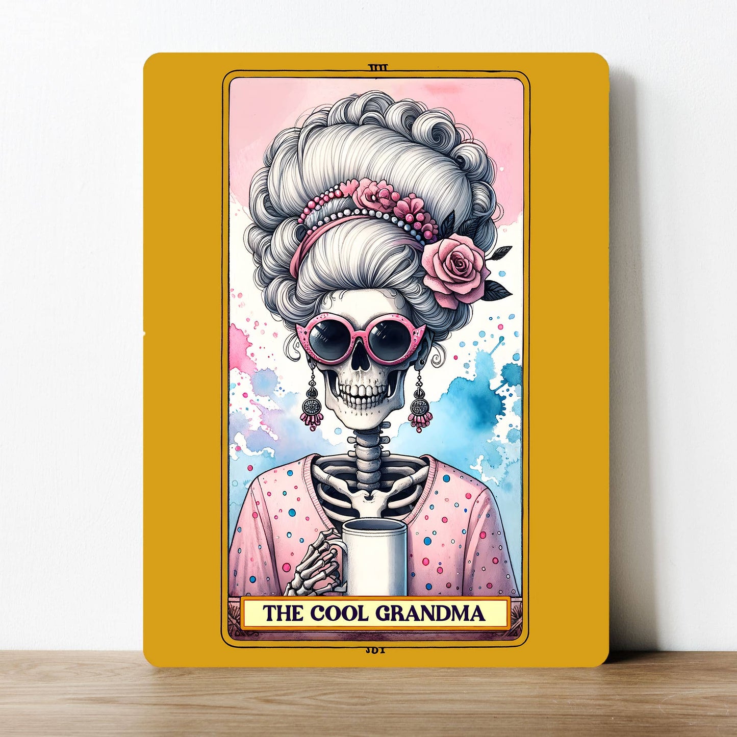 The Cool Grandma Galaxy Tarot | Metal Sign Plaque
