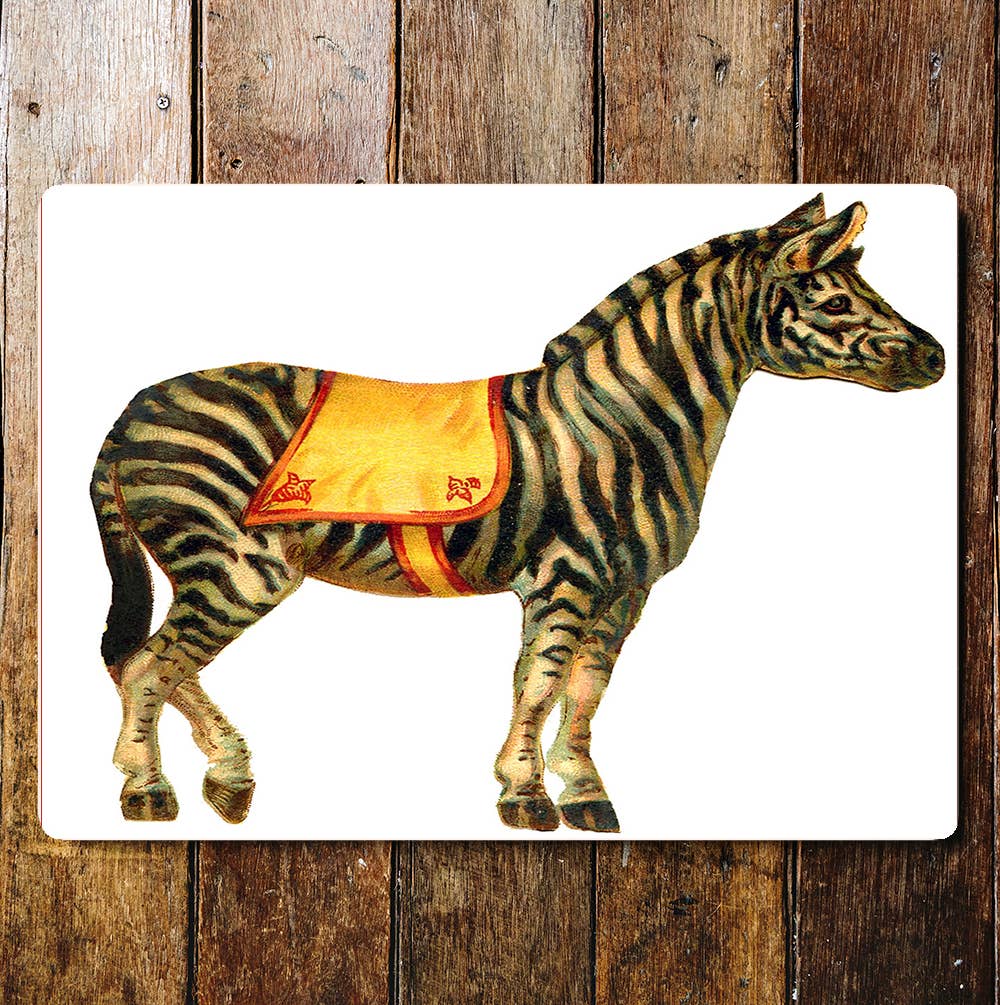 Zebra Stripes | Vintage | Metal Sign Plaque