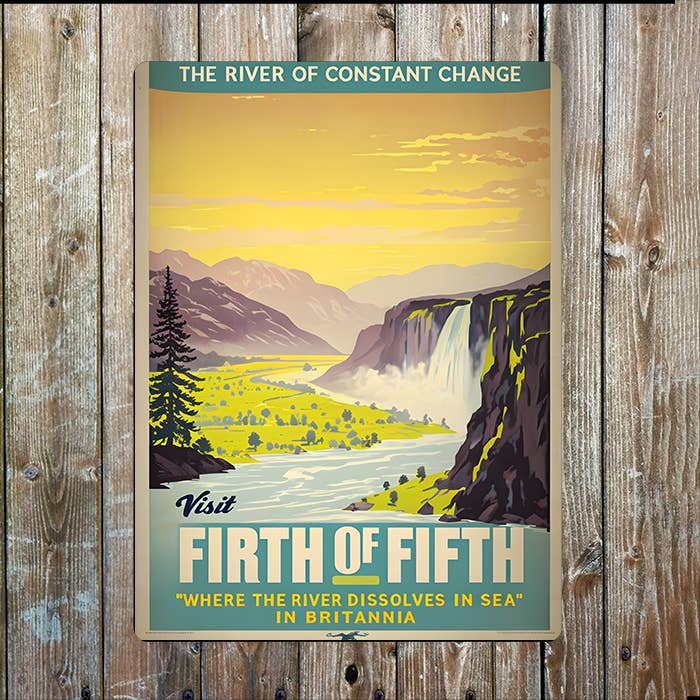 Firth Of Firth Travel Poster Style Metal Sign Plaque