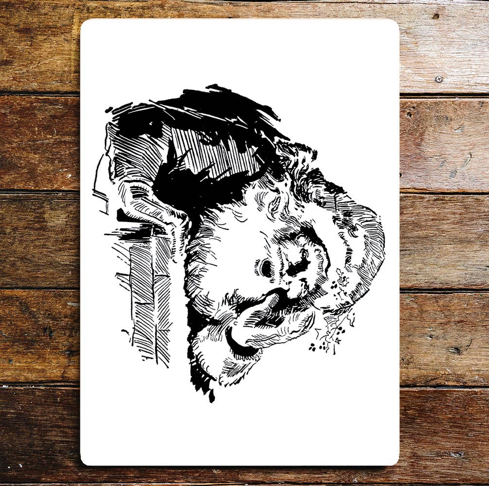 Santa Chimney Christmas Metal Wall Sign