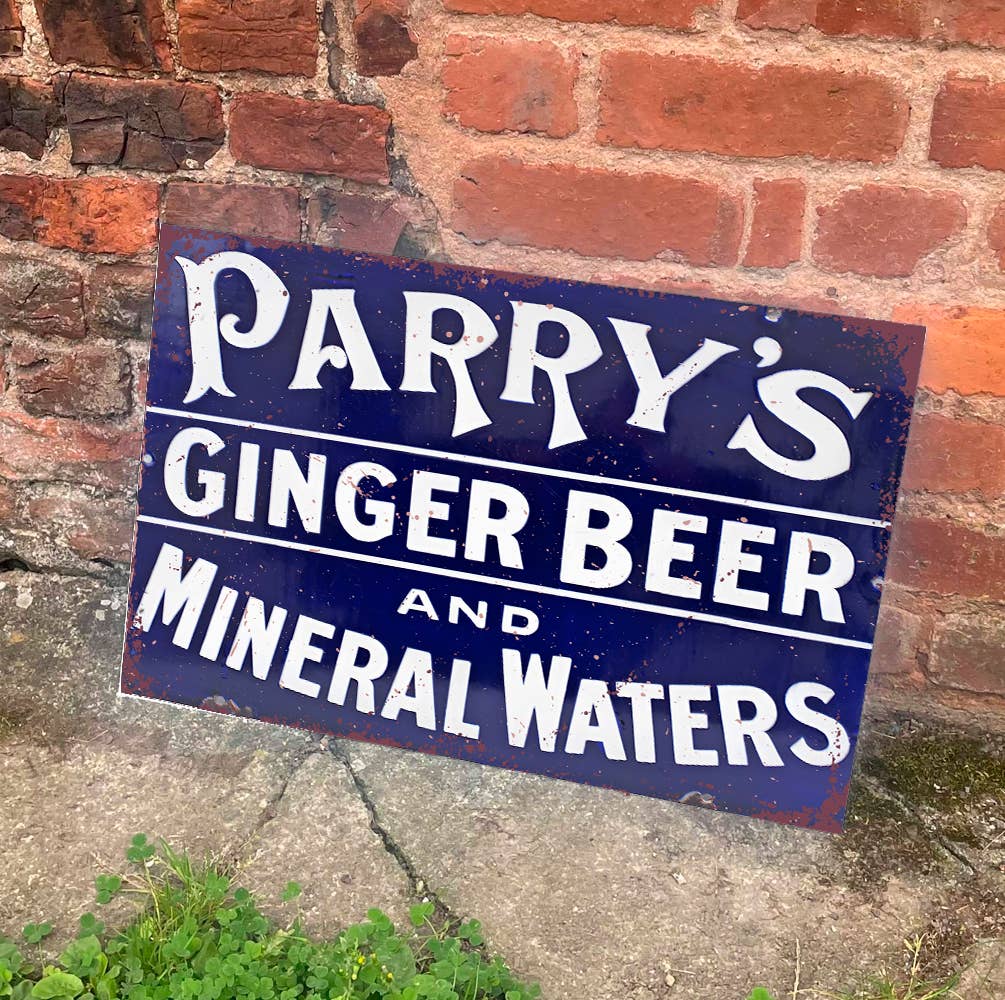 Parry's Ginger Beer And Mineral Waters Metal Sign Plaque