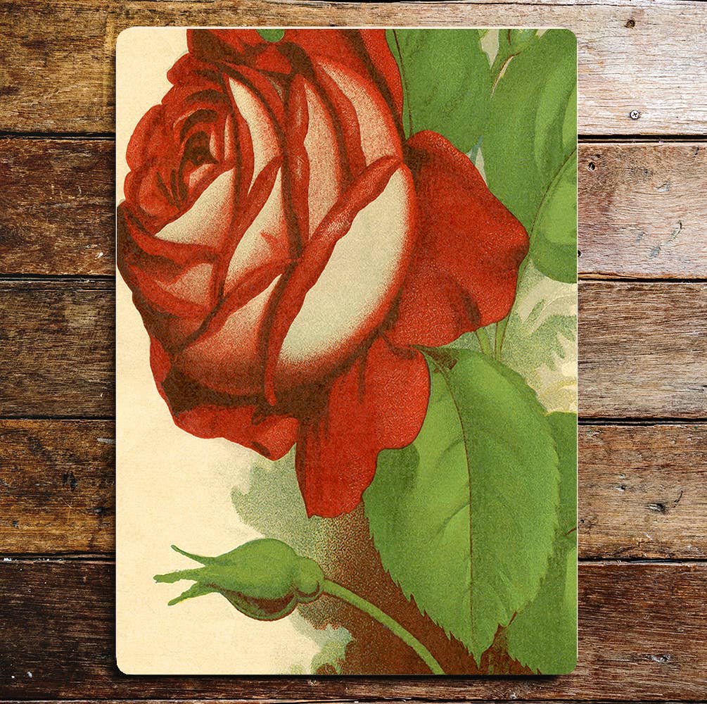 Roes Red Stem Metal Wall Sign