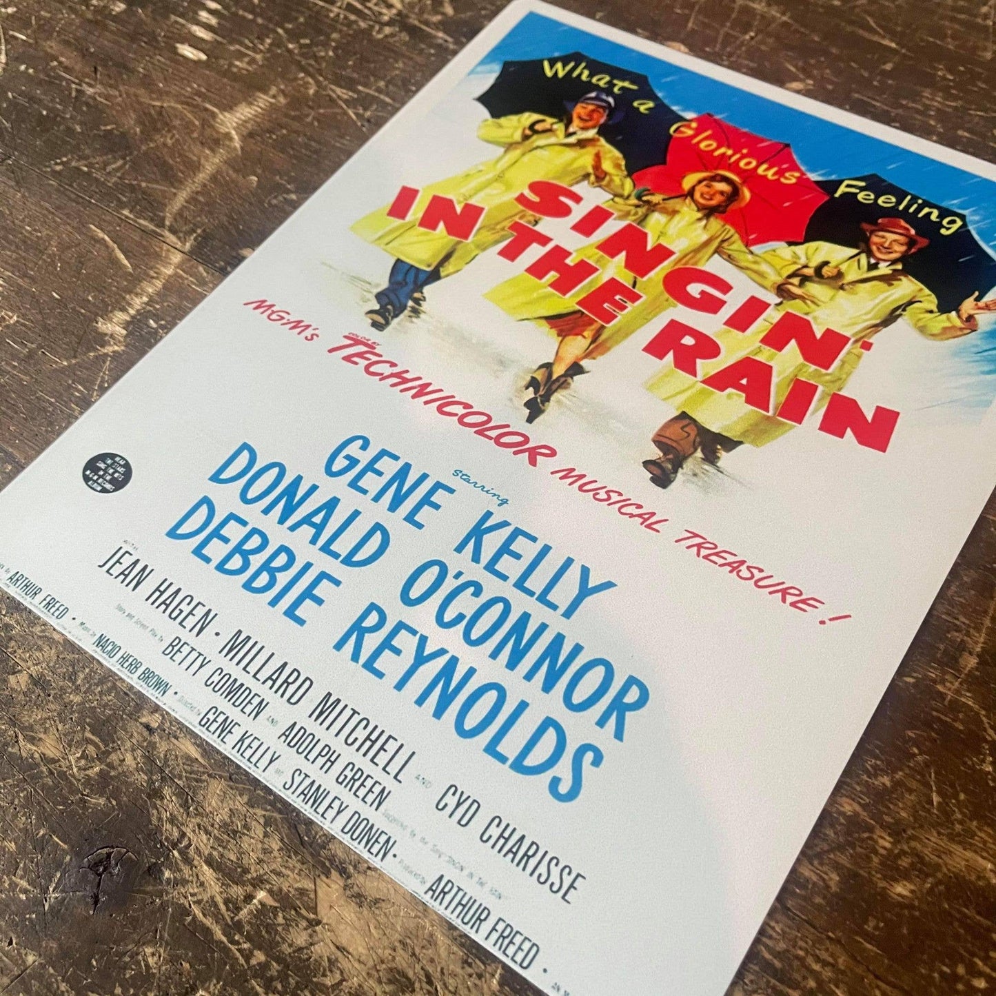 Singing In The Rain Metal Movie Sign