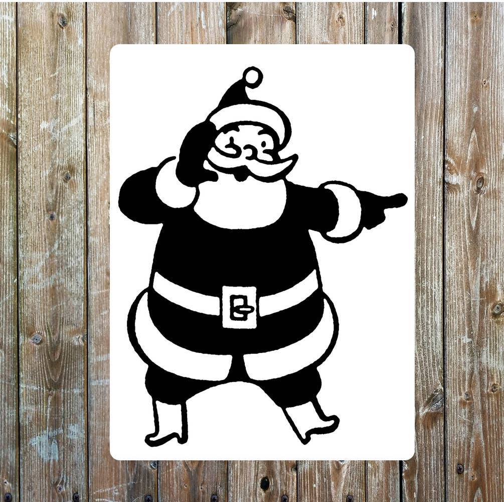 Retro Christmas art Metal Sign Plaque