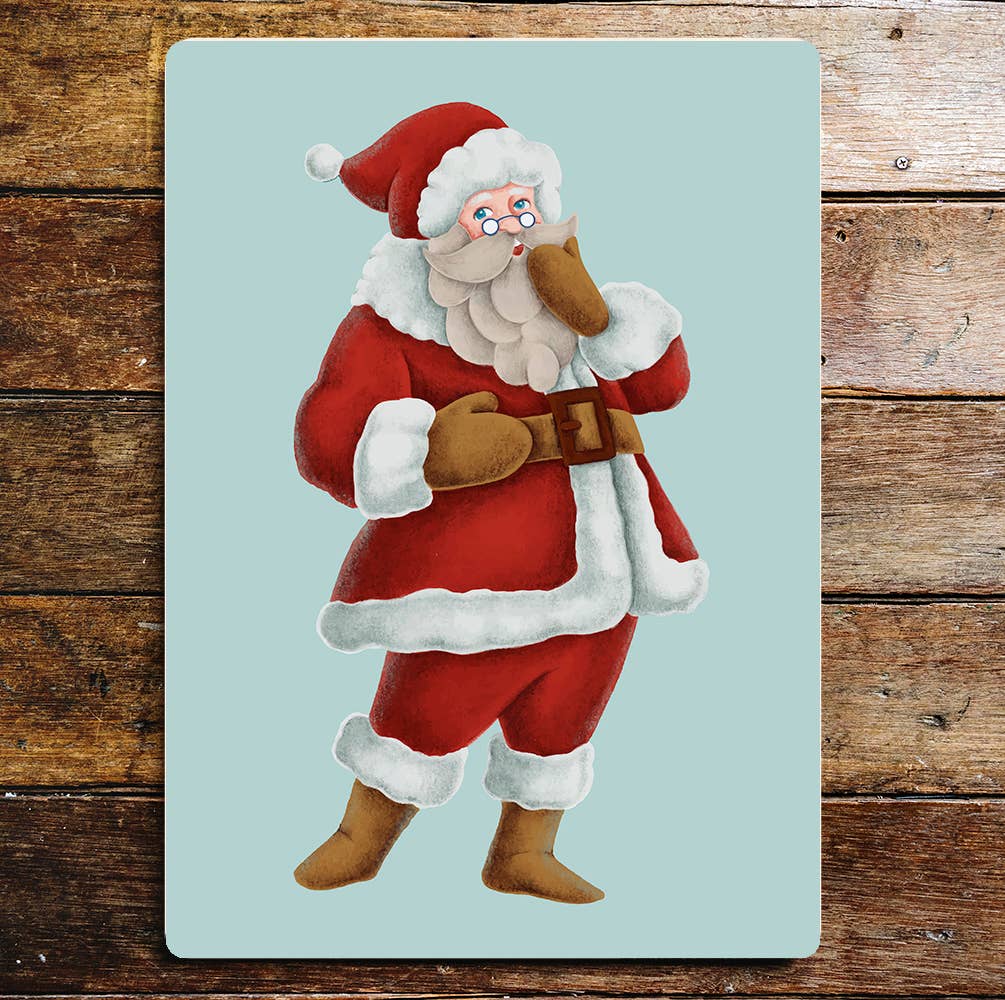 Santa father Christmas Wall Metal Sign Plaque