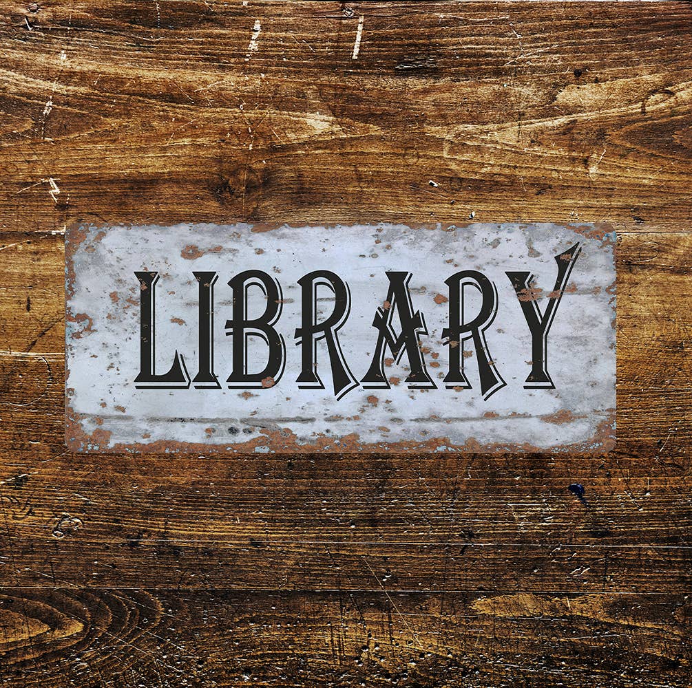 LIBRARY Notice Novelty Fun | Metal Sign