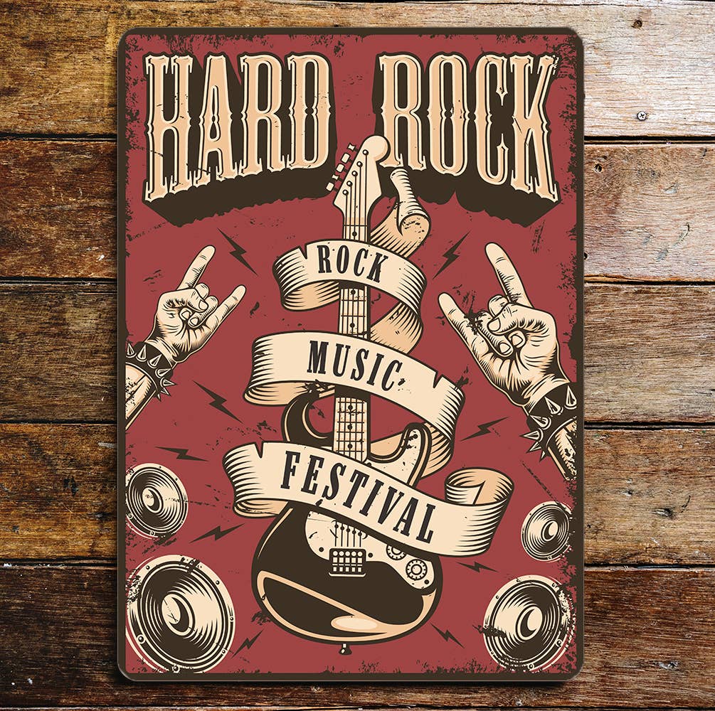 Hard Rock Music Festival | Metal Wall Sign Plaque