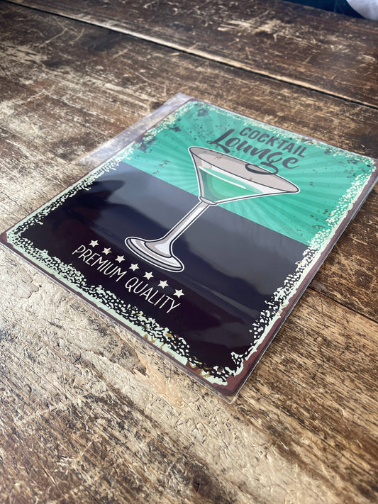 cocktail lounge | Metal Wall Sign